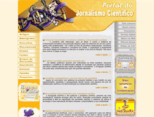 Tablet Screenshot of jornalismocientifico.com.br